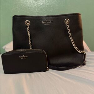 Kate Spade Black Shoulder Bag and Wallet Set